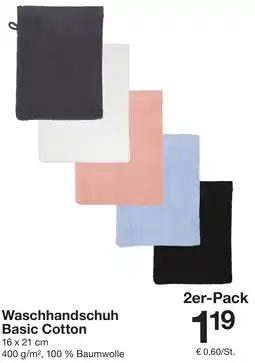 Zeeman Waschhandschuh Basic Cotton Angebot