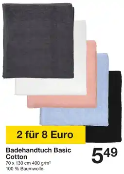 Zeeman Badehandtuch Basic Cotton Angebot