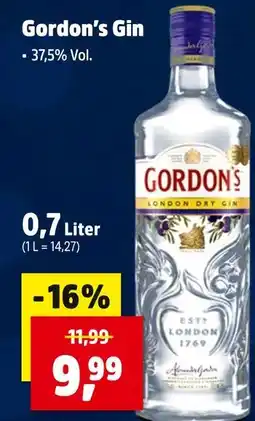 Thomas Philipps Gordon's gin Angebot