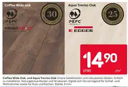 Rusta Kronoswiss coffee wide oak, und aqua treviso oak Angebot