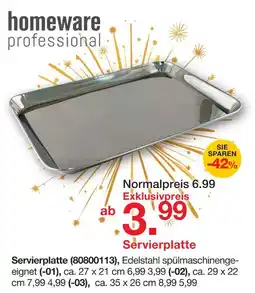 Möbelzentrum Pforzheim Homeware professional servierplatte ca. 27 x 21 cm Angebot