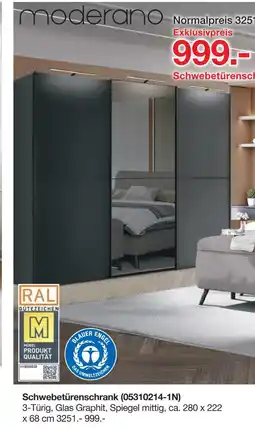 Möbelzentrum Pforzheim Moderano schwebetürenschrank Angebot