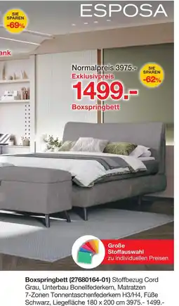 Möbelzentrum Pforzheim Esposa boxspringbett Angebot