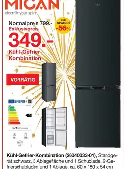 Möbelzentrum Pforzheim Mican kühl-gefrier-kombination Angebot