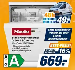 Expert Miele stand-geschirrspüler g 5611 sc active Angebot