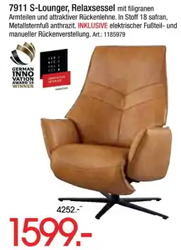 Zurbrüggen 7911 s-lounger, relaxsessel Angebot