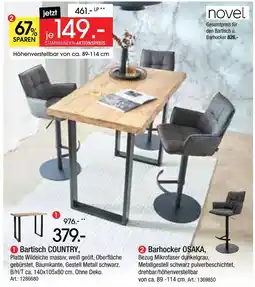 Zurbrüggen Novel bartisch country Angebot