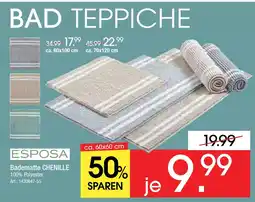 Zurbrüggen Esposa badematte chenille ca. 60x60 cm Angebot