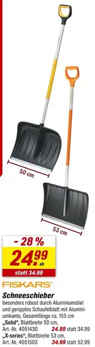 Fiskars schneeschieber solid