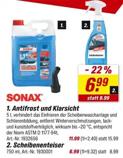 toom Baumarkt Sonax antifrost und klarsicht Angebot