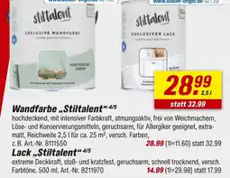 toom Baumarkt Wandfarbe „stiltalent“ 4/5 Angebot
