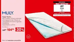 Matratzen Concord Mlily topper touch Angebot