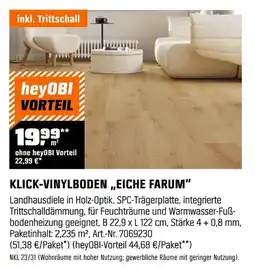 OBI Klick-vinylboden „eiche farum“ Angebot