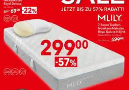 Matratzen Concord Mlily 7-zonen taschenfederkern-matratze royal deluxe h3|h4 Angebot