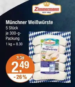 V Markt Zimmermann münchner weißwürste Angebot