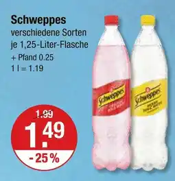 V Markt Schweppes erfrischungsgetränk Angebot