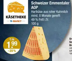 V Markt Schweizer emmentaler aop Angebot