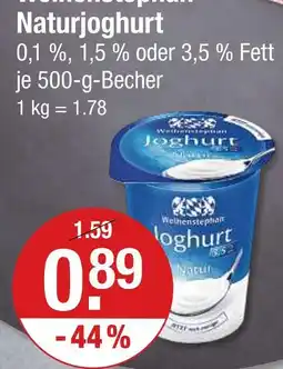 V Markt Weihenstephan naturjoghurt 0,1 % fett Angebot