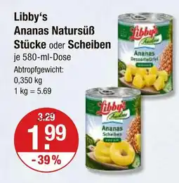 V Markt Libby's ananas natursüß stücke Angebot