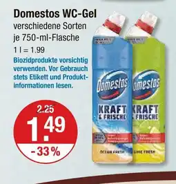 V Markt Domestos wc-gel ocean fresh Angebot