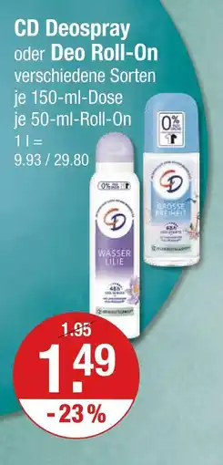 V Markt Cd deospray Angebot