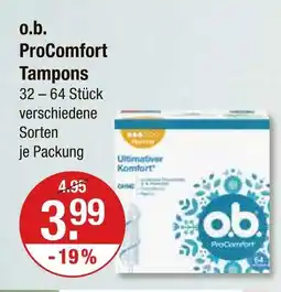 V Markt O.b. procomfort tampons Angebot