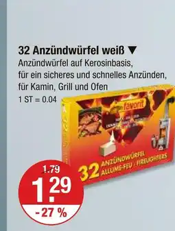 V Markt Favorit 32 anzündwürfel weiß Angebot