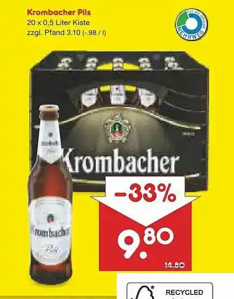 Netto Marken-Discount Mehrweg Krombacher Pils Angebot