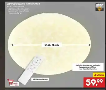 Netto Marken-Discount Led Deckenleuchte Mit Sterneffekt Starq Angebot