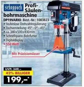 Norma24 Profi Säulen Bohrmaschine Angebot