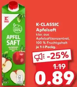 Kaufland K-CLASSIC Apfelsaft Angebot