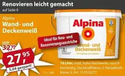 Sonderpreis Baumarkt Alpina Wand- und Deckenweiß Angebot