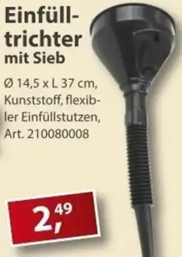 Sonderpreis Baumarkt Einfülltrichter mit Sieb Angebot