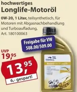 Sonderpreis Baumarkt FISHBULL hochwertiges Longlife-Motoröl 0W-20 Angebot