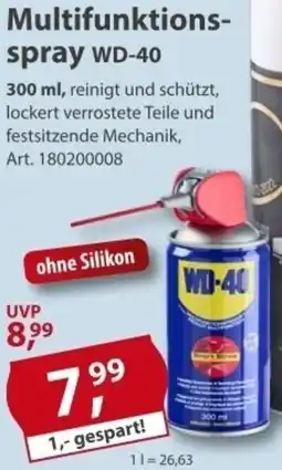 Sonderpreis Baumarkt Multifunktionsspray WD-40 Angebot
