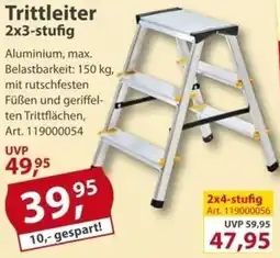 Sonderpreis Baumarkt Trittleiter 2x3-stufig Angebot