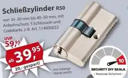 Sonderpreis Baumarkt Schließzylinder R50 Angebot