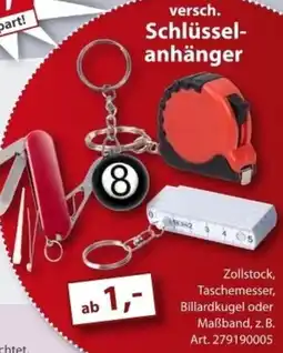 Sonderpreis Baumarkt versch. Schlüsselanhänger Angebot