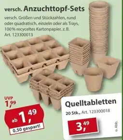 Sonderpreis Baumarkt versch. Anzuchttopf-Sets Angebot