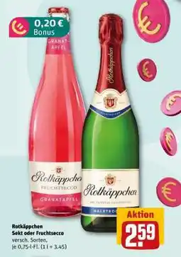 REWE Rotkäppchen Sekt oder Fruchtsecco Angebot