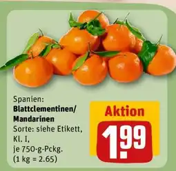 REWE Blattclementinen/Mandarinen Angebot