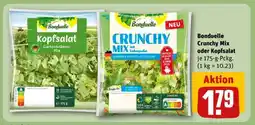 REWE Bonduelle Crunchy Mix oder Kopfsalat Angebot