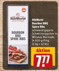 REWE RibWorld Bourbon BBQ Spare Ribs Angebot