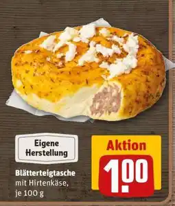 REWE Blätterteigtasche mit Hirtenkäse, je 100 g Angebot