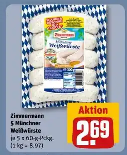 REWE Zimmermann 5 Münchner Weißwürste Angebot