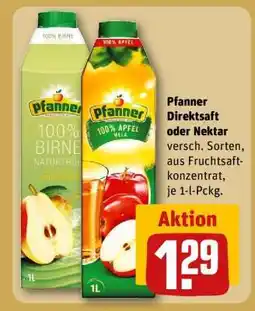 REWE Pfanner Direktsaft oder Nektar Angebot