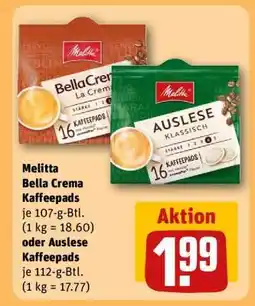 REWE Melitta Bella Crema Kaffeepads oder Auslese Kaffeepads Angebot
