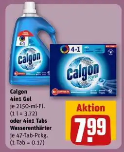 REWE Calgon 4in1 Gel oder 4in1 Tabs Wasserenthärter Angebot
