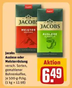 REWE Jacobs Auslese oder Meisterröstung Angebot