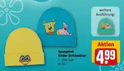 REWE Spongebob Kinder Strickmütze Angebot
